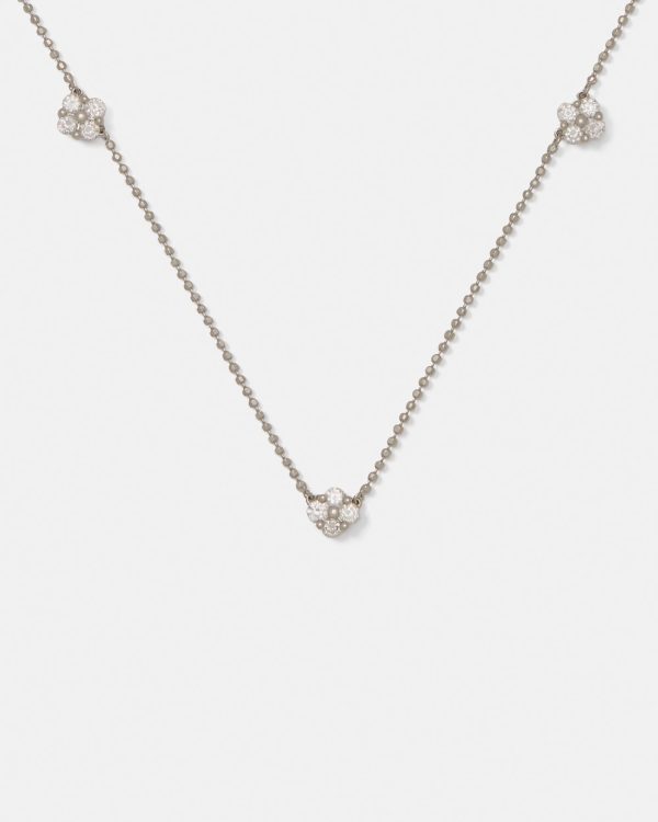 Kate Spade Fine Time To Shine Diamond Flower Necklace