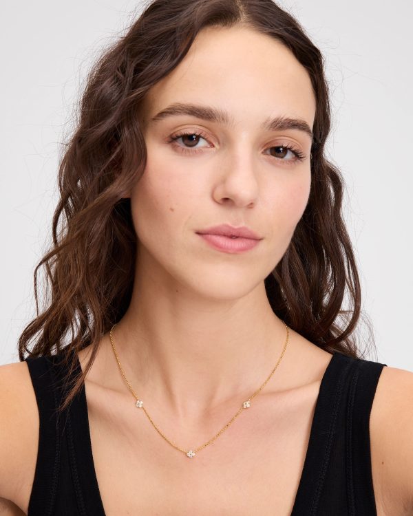 Kate Spade Fine Time To Shine Diamond Flower Necklace