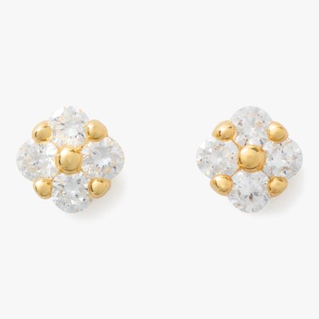 Kate Spade Fine Time To Shine Diamond Flower Studs