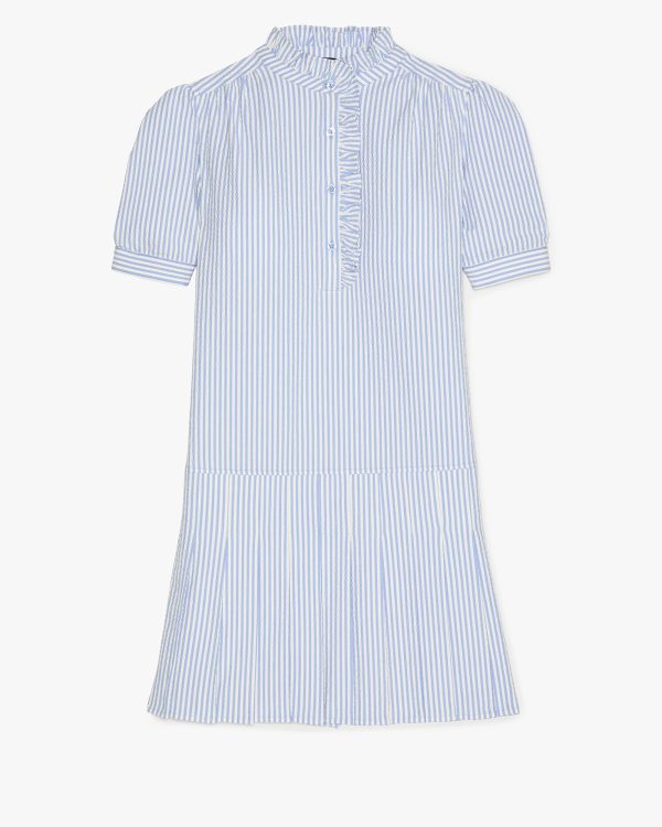 Kate Spade Seersucker Pleated Shirt Dress