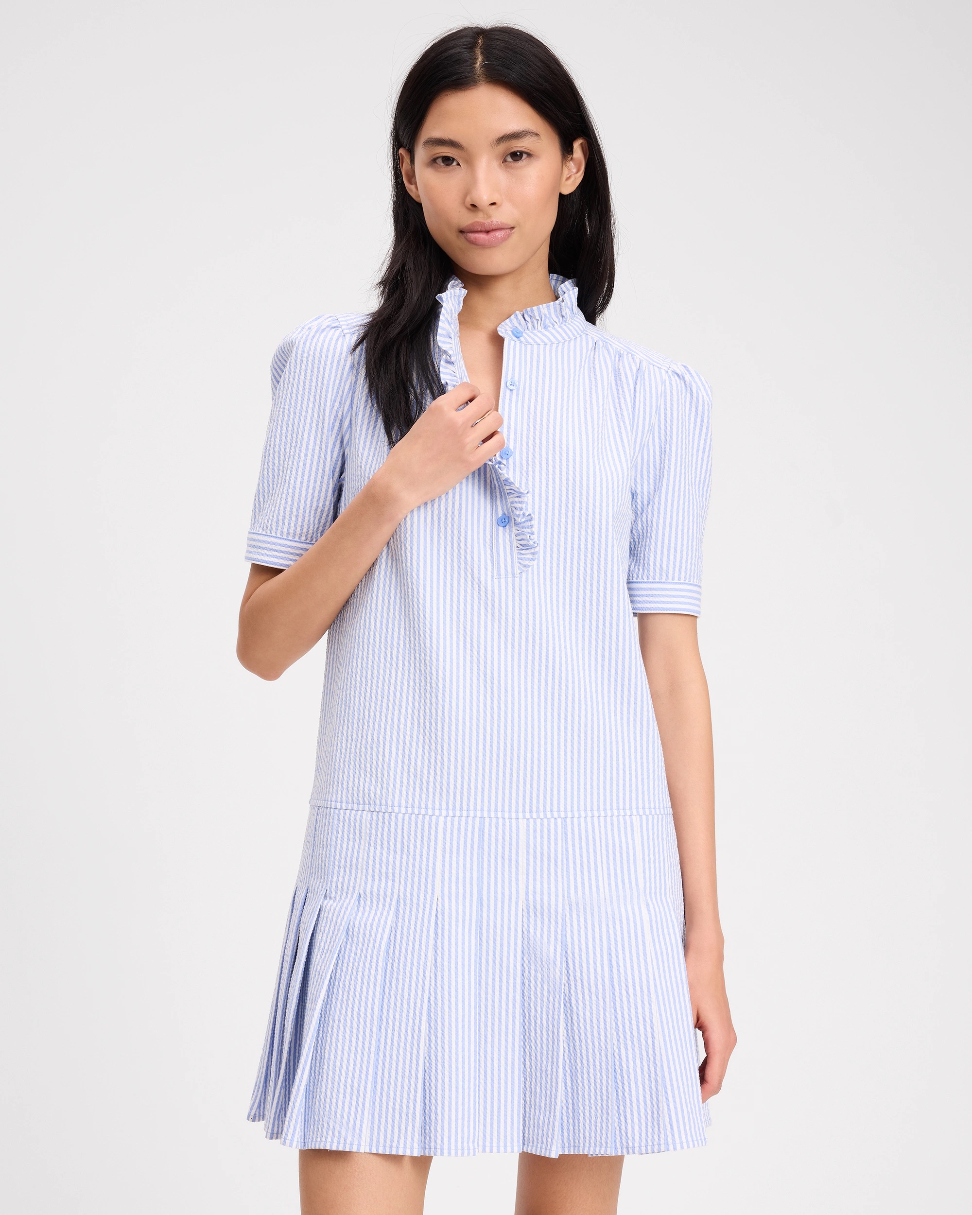 Kate Spade Seersucker Pleated Shirt Dress - Image 2