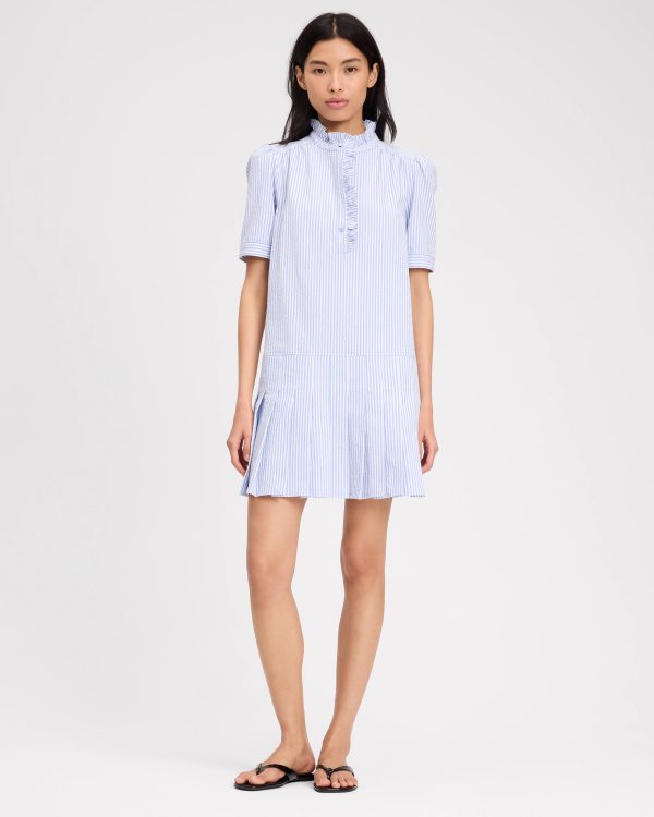 Kate Spade Seersucker Pleated Shirt Dress