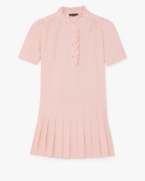 Kate Spade Seersucker Pleated Shirt Dress