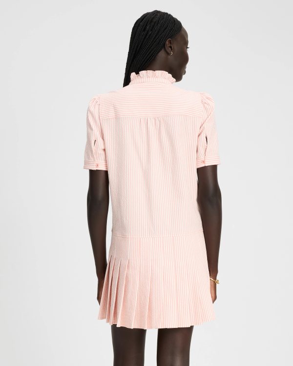 Kate Spade Seersucker Pleated Shirt Dress