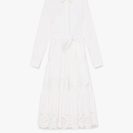 Kate Spade Daisy Eyelet Long Sleeve Shirt Dress