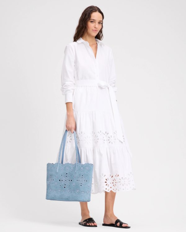 Kate Spade Daisy Eyelet Long Sleeve Shirt Dress