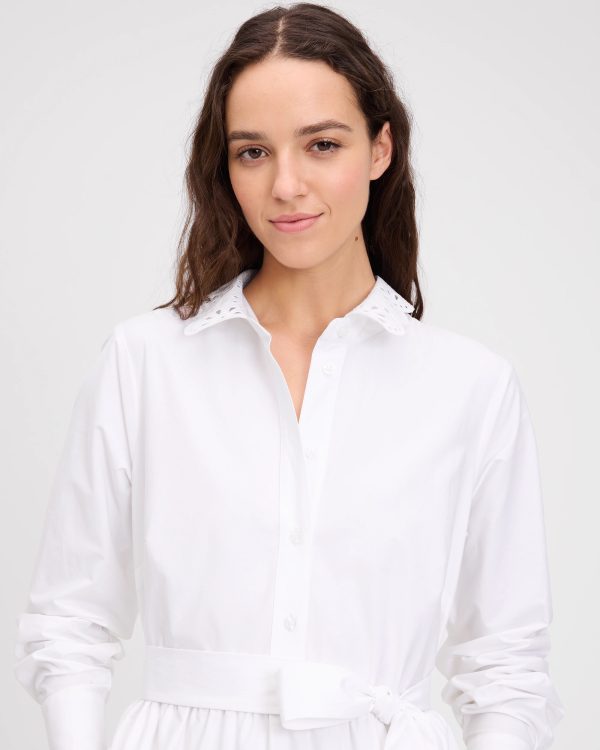 Kate Spade Daisy Eyelet Long Sleeve Shirt Dress