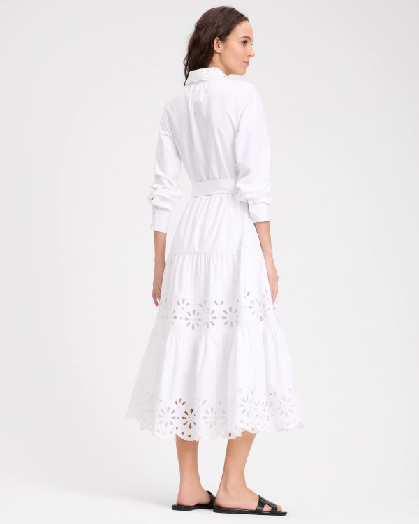 Kate Spade Daisy Eyelet Long Sleeve Shirt Dress