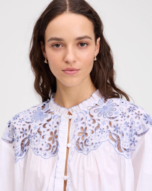 Kate Spade Floral Embroidered Blouse
