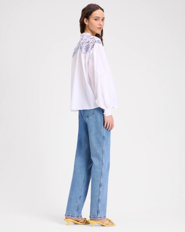 Kate Spade Floral Embroidered Blouse