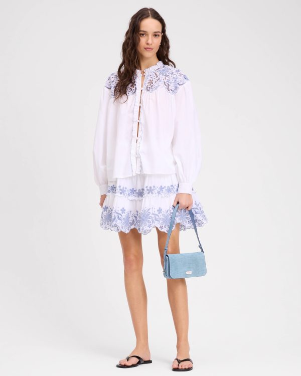 Kate Spade Floral Embroidered Blouse
