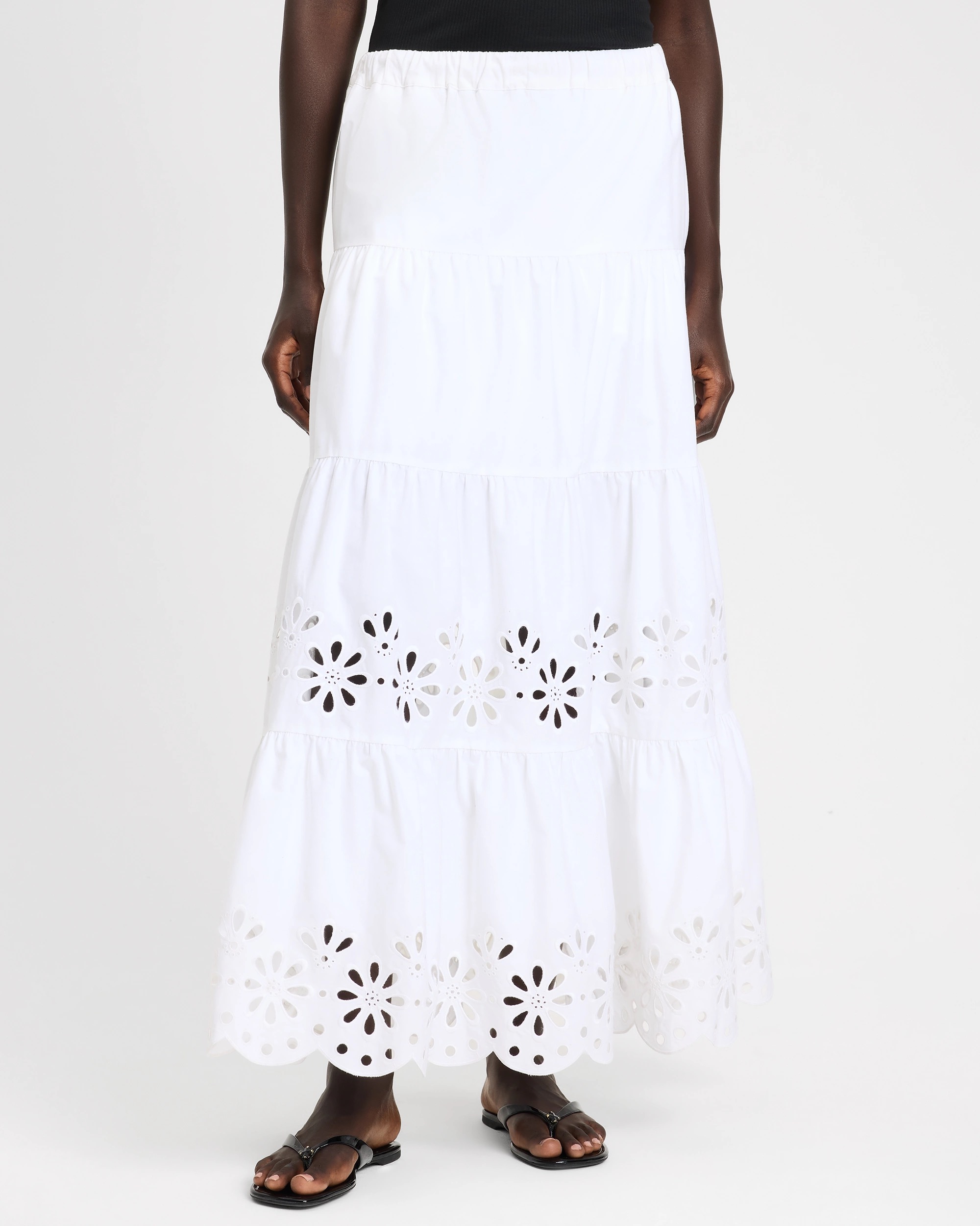 Kate Spade Daisy Eyelet Tiered Maxi Skirt - Image 2
