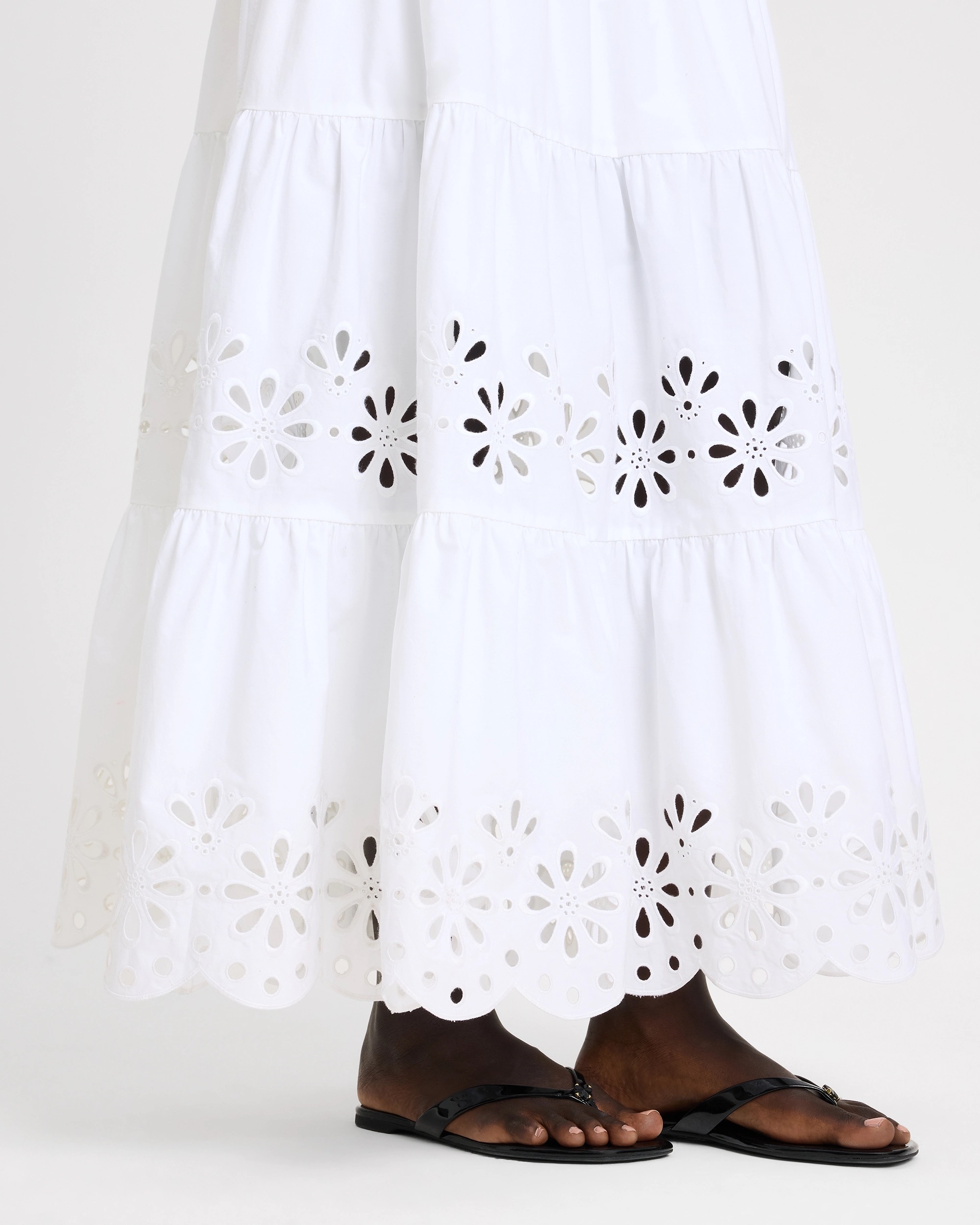 Kate Spade Daisy Eyelet Tiered Maxi Skirt - Image 3