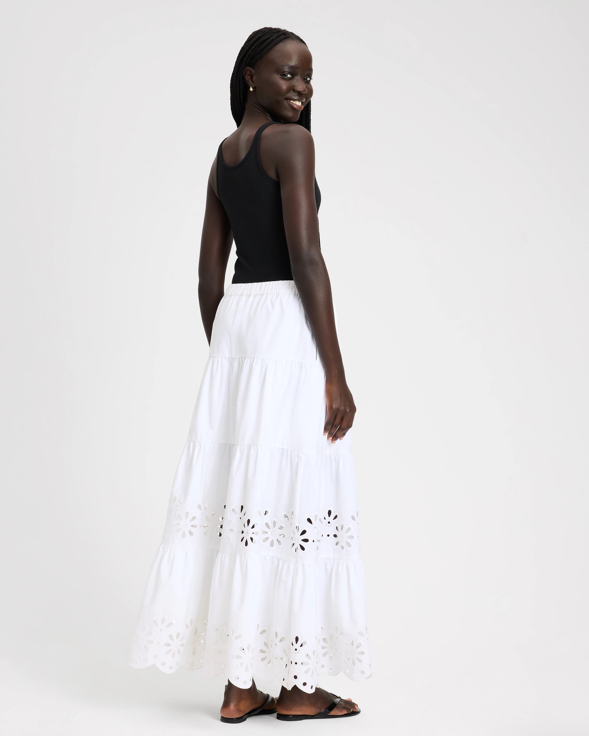 Kate Spade Daisy Eyelet Tiered Maxi Skirt - Image 5