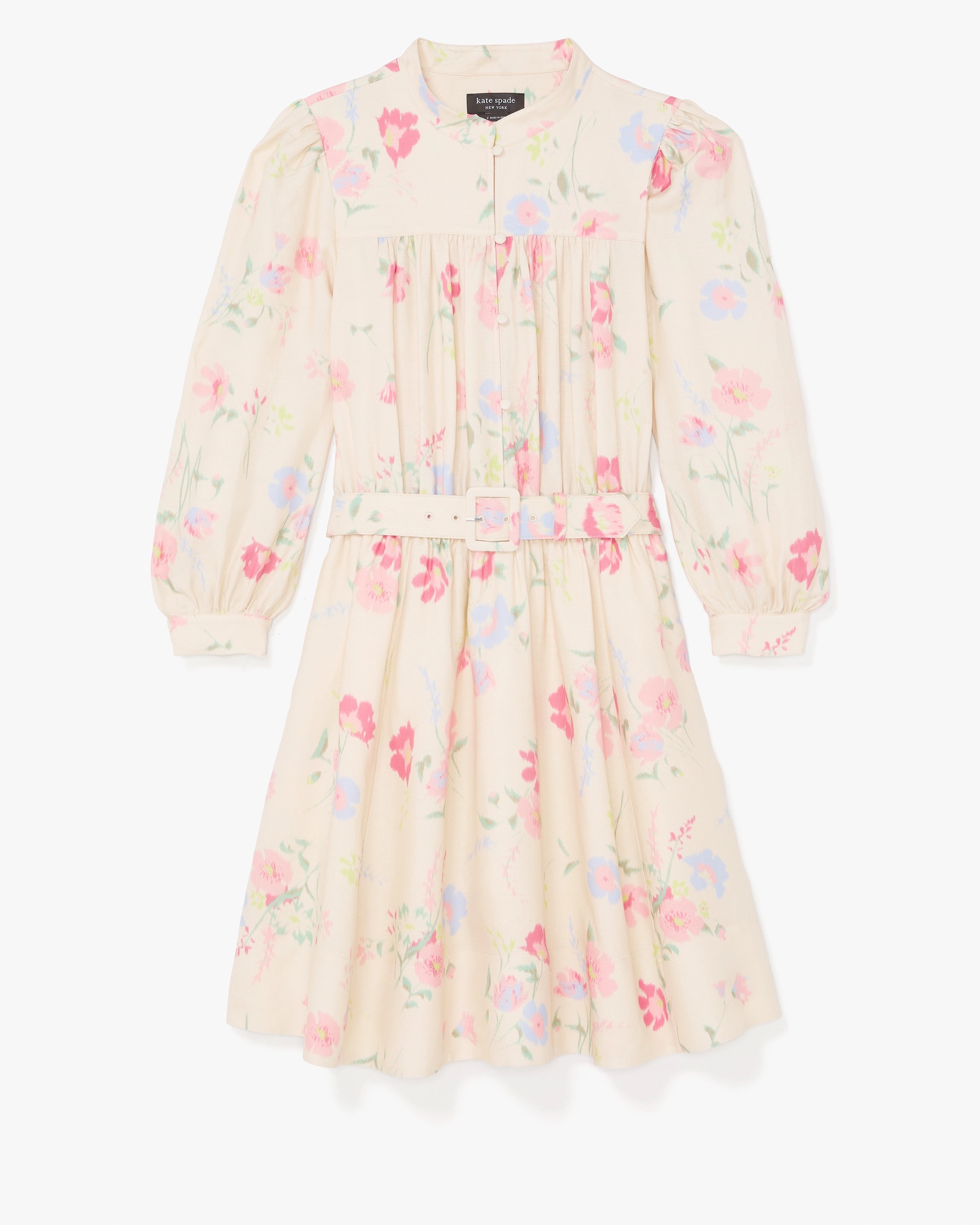 Kate Spade Whimsical Garden Belted Shirt Dress