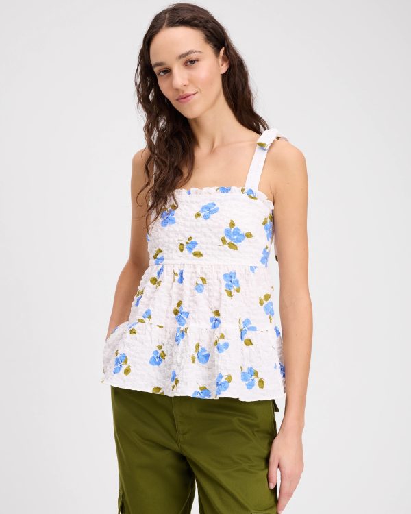 Kate Spade Painterly Bouquet Tiered Top