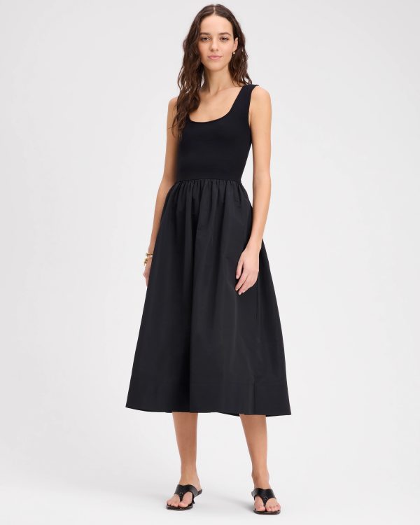 Kate Spade Mixed Media Midi Dress