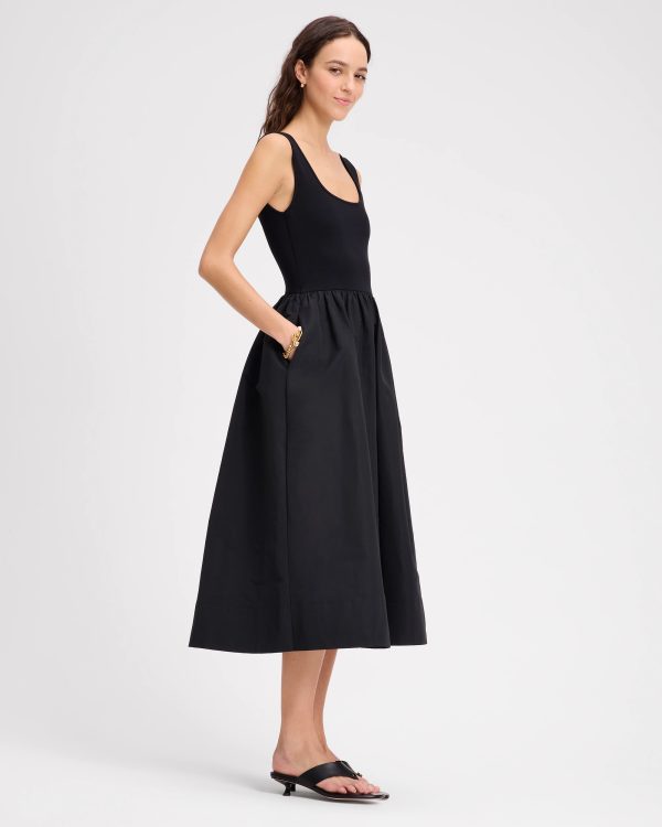 Kate Spade Mixed Media Midi Dress