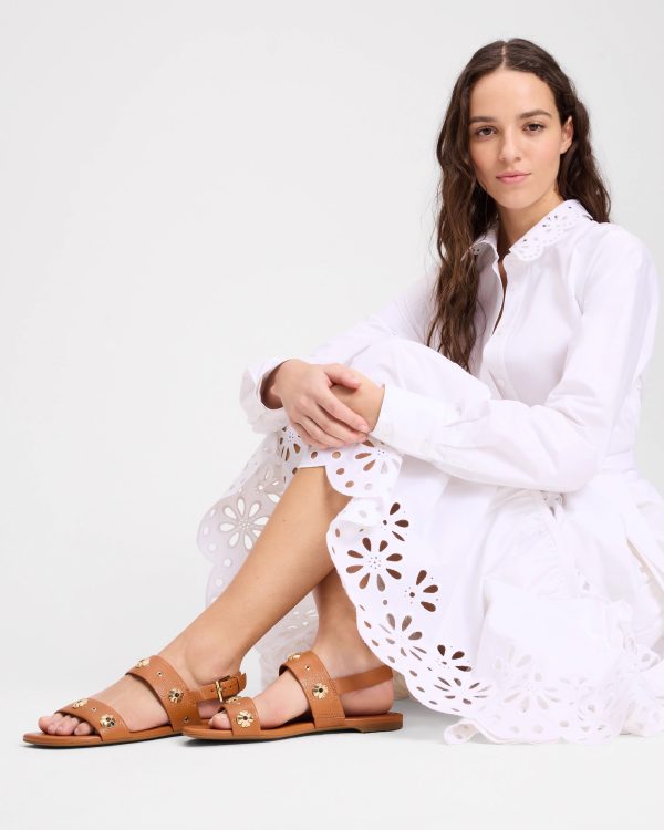 Kate Spade Spade Flower Stud Flat Sandals