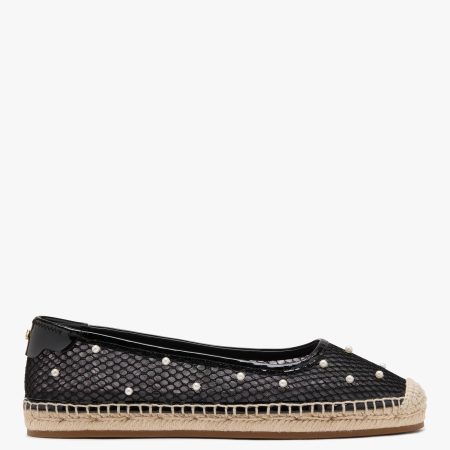 Kate Spade Pearl Fishnet Espadrille Ballet Flats