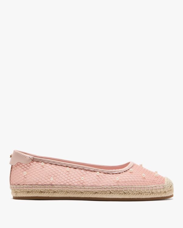 Kate Spade Pearl Fishnet Espadrille Ballet Flats