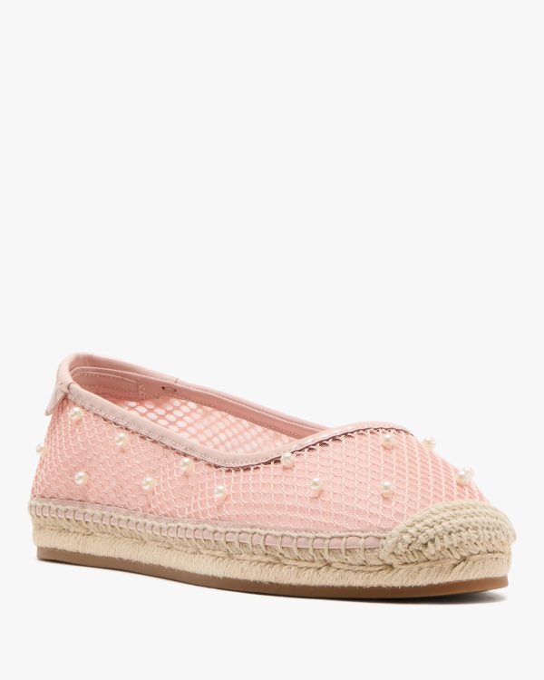 Kate Spade Pearl Fishnet Espadrille Ballet Flats