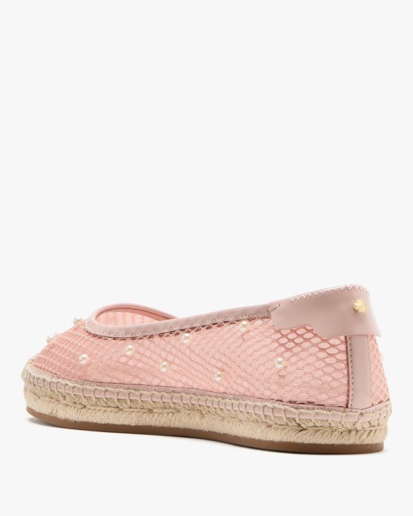 Kate Spade Pearl Fishnet Espadrille Ballet Flats