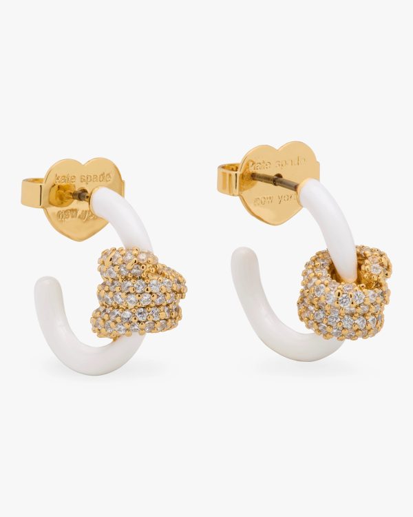 Kate Spade Ropes & Knots Pave Huggies