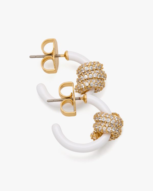 Kate Spade Ropes & Knots Pave Huggies