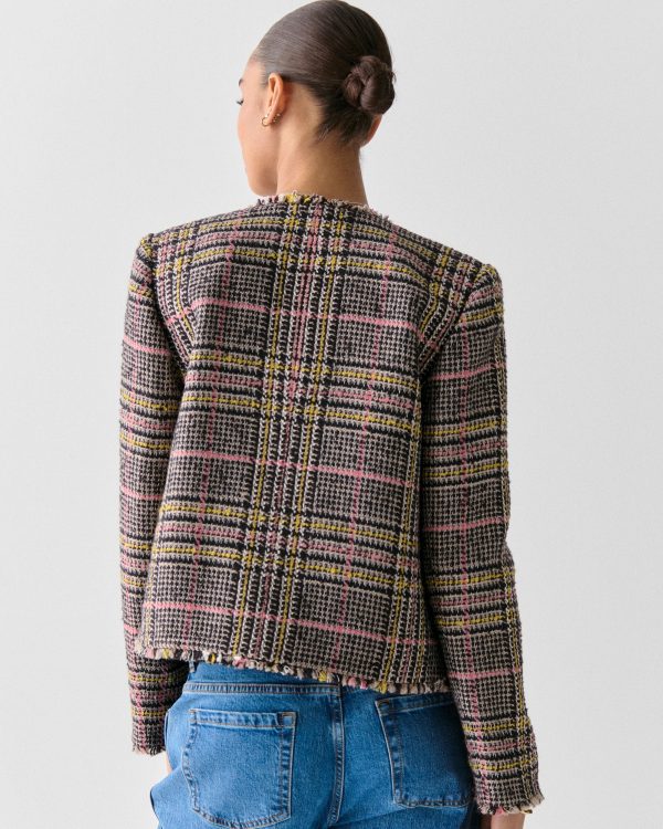 Kate Spade Enamel Button Tweed Jacket