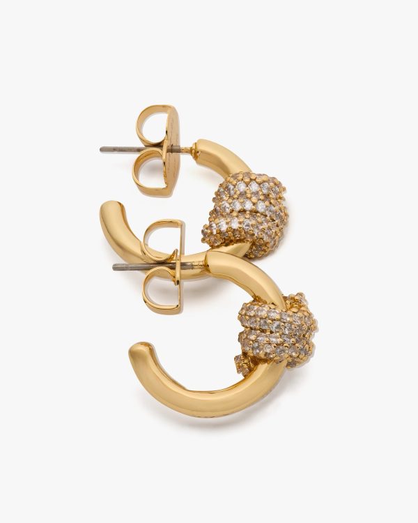 Kate Spade Ropes & Knots Pave Huggies