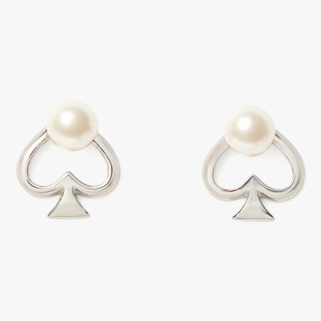 Kate Spade Statement Spade Pearl Studs
