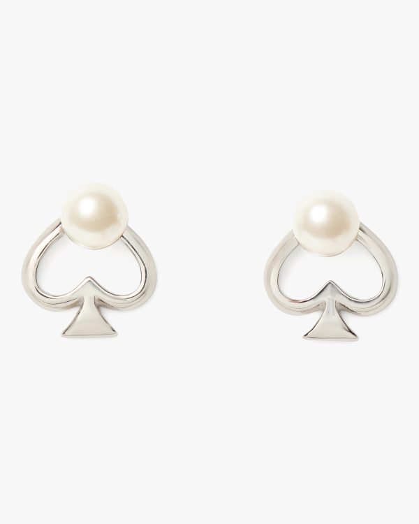 Kate Spade Statement Spade Pearl Studs