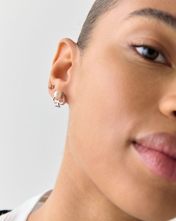 Kate Spade Statement Spade Pearl Studs