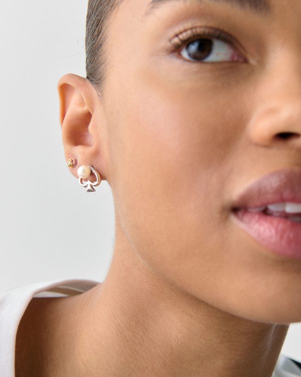 Kate Spade Statement Spade Pearl Studs