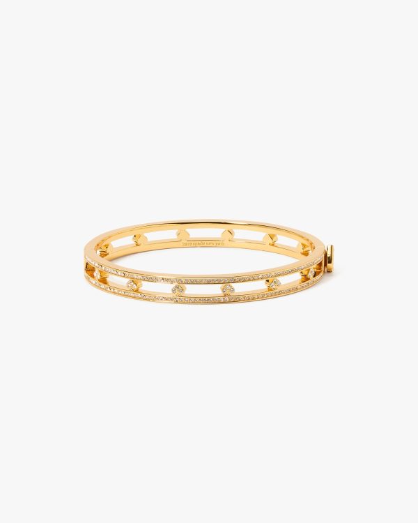 Kate Spade Cut To The Chase Pave Spade Hinge Bangle