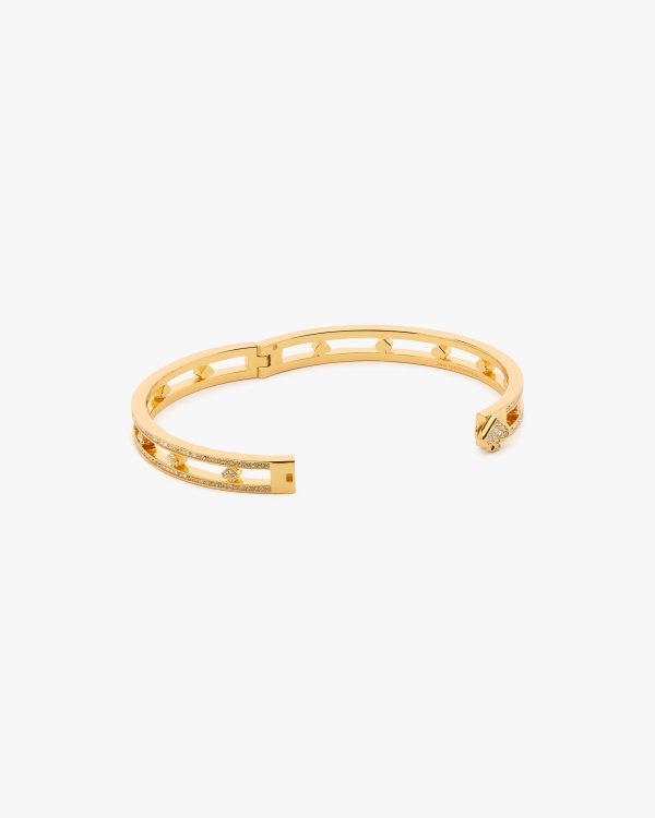 Kate Spade Cut To The Chase Pave Spade Hinge Bangle