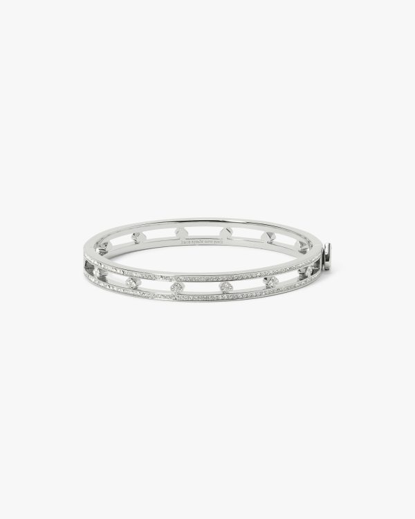 Kate Spade Cut To The Chase Pave Spade Hinge Bangle