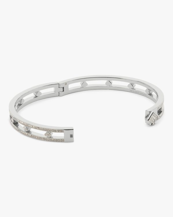 Kate Spade Cut To The Chase Pave Spade Hinge Bangle
