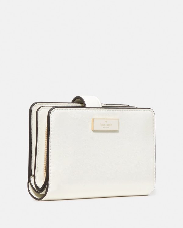 Kate Spade Bridget Crinkle Patent Medium Compact Bifold Wallet