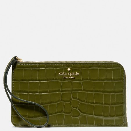 Kate Spade Lucy Croc Embossed Medium Wristlet