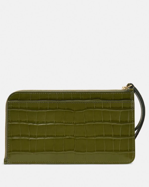 Kate Spade Lucy Croc Embossed Medium Wristlet
