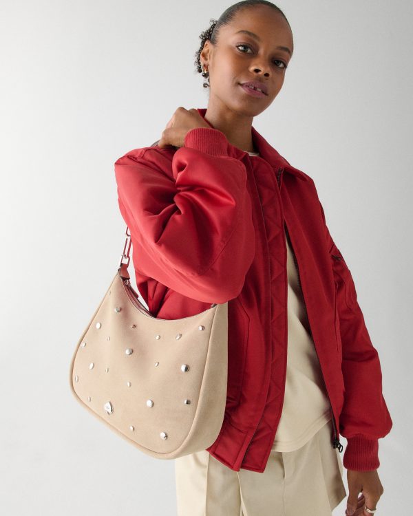 Kate Spade Kayla Suede Studs Large Shoulder Bag