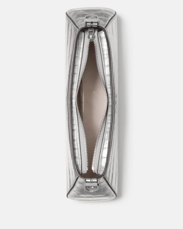 Kate Spade Frankie Metallic Croc Embossed Small East West Shoulder