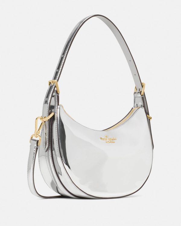 Kate Spade Nova Mirror Metallic Small Crescent Shoulder Bag