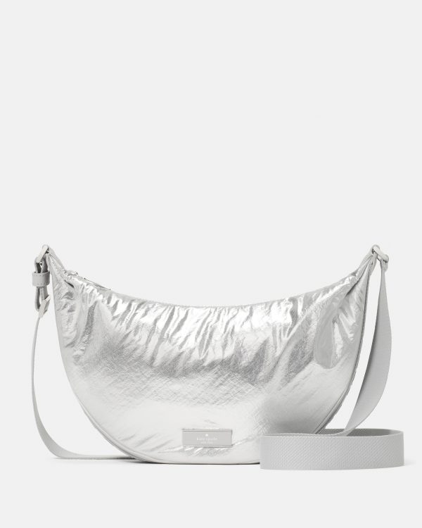 Kate Spade Carter Metallic Fabric Sling Bag