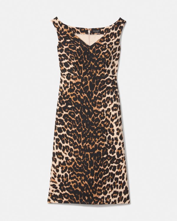 Kate Spade Leopard V-neck Midi Dress