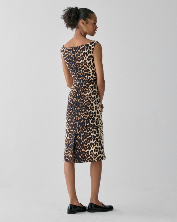 Kate Spade Leopard V-neck Midi Dress