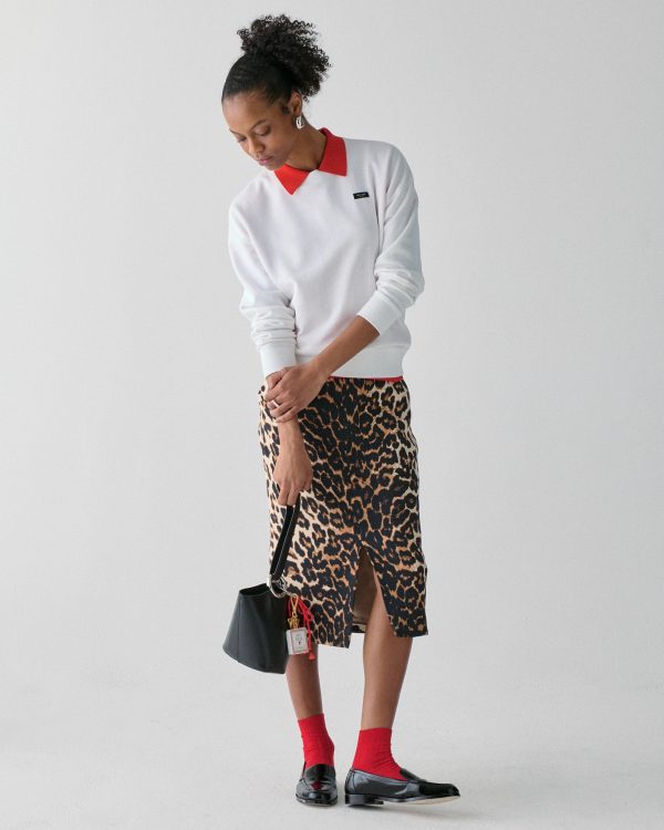 Kate Spade Leopard Midi Skirt