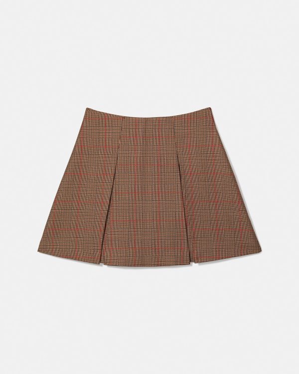 Kate Spade Plaid Box Pleat Mini Skirt